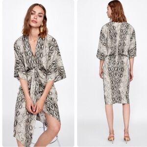 Zara Midi Snake Print Dress
